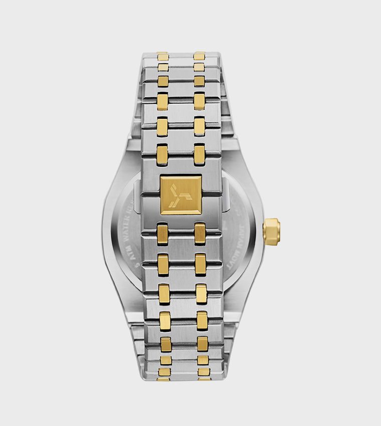 AURORA Multifunction Green with Gold Bezel Ring Dial Watch