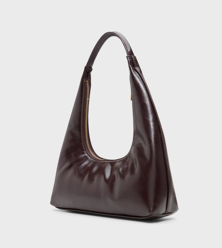 TIAH Textured Zip Hobo Bag