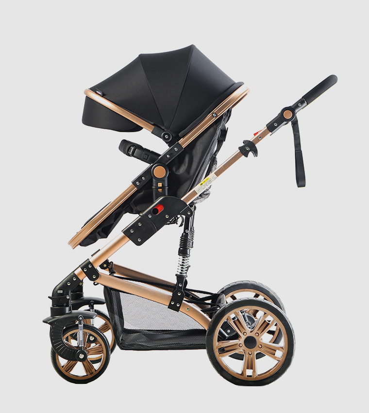 3 In 1 Pram Stroller - Black