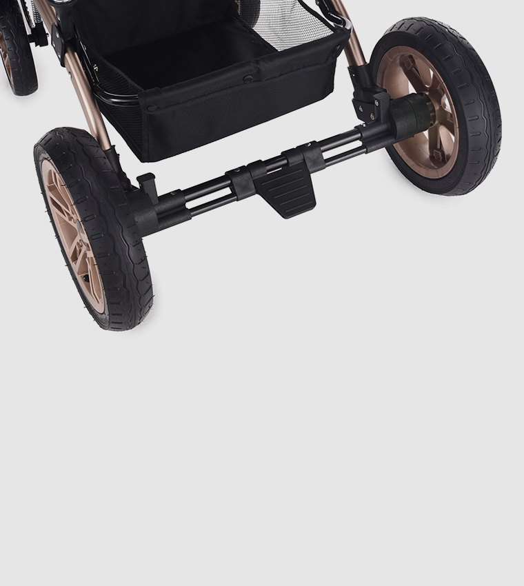 3 In 1 Pram Stroller - Black