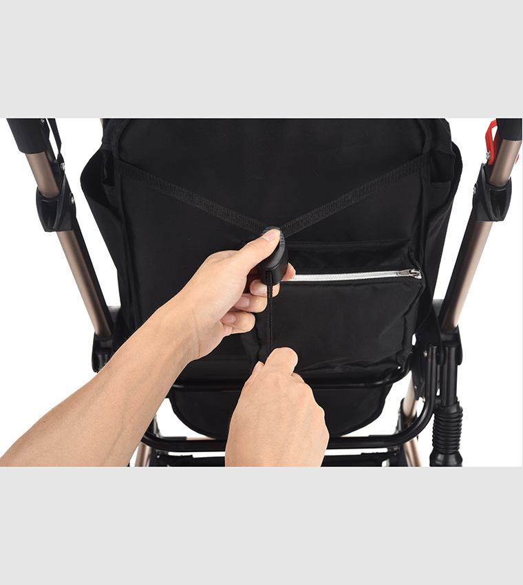 3 In 1 Pram Stroller - Black