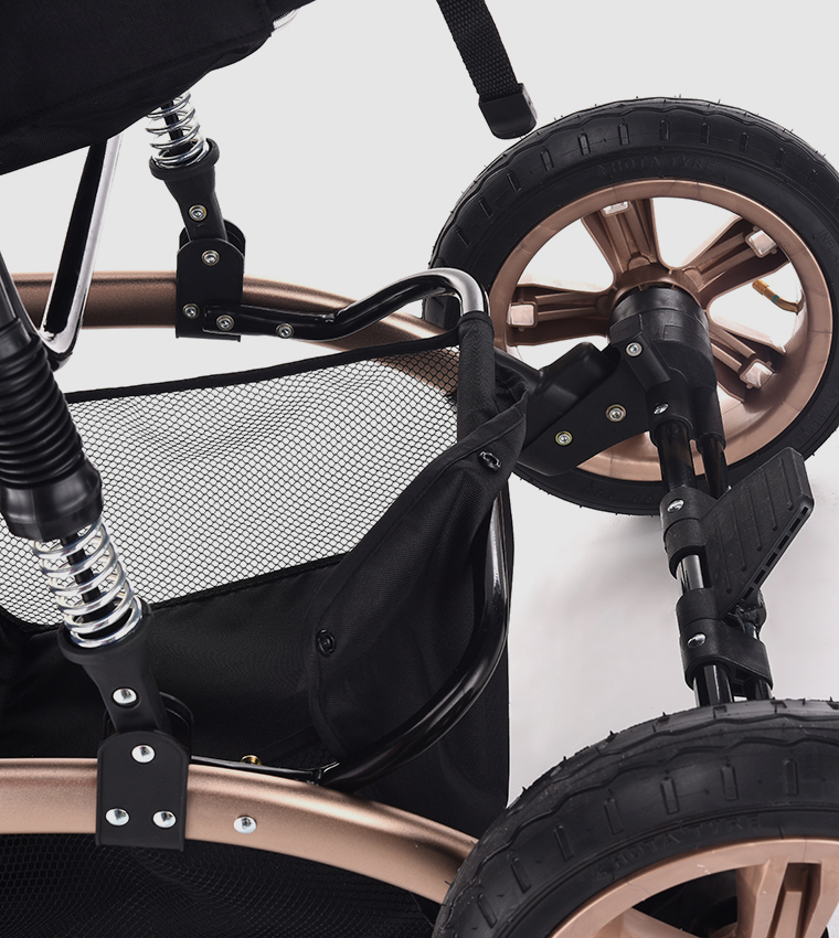 3 In 1 Pram Stroller - Black