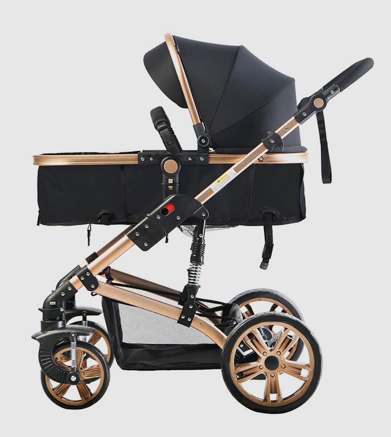 3 In 1 Pram Stroller - Black