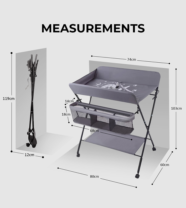 منظم طاولة تغيير الحفاضات 4 في 1