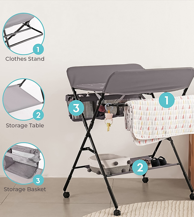 منظم طاولة تغيير الحفاضات 4 في 1