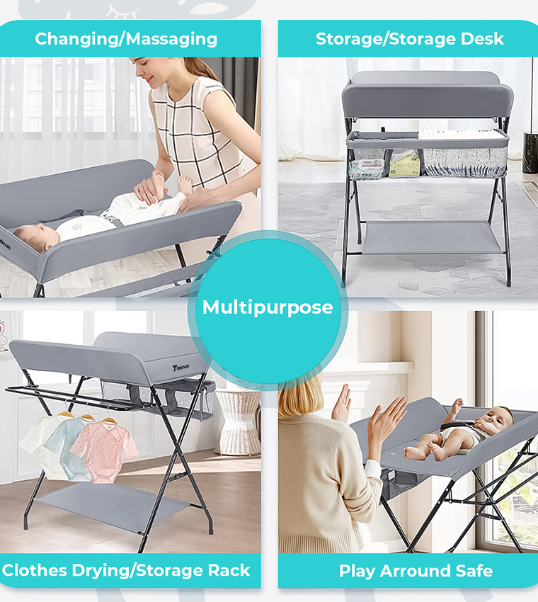 منظم طاولة تغيير الحفاضات 4 في 1