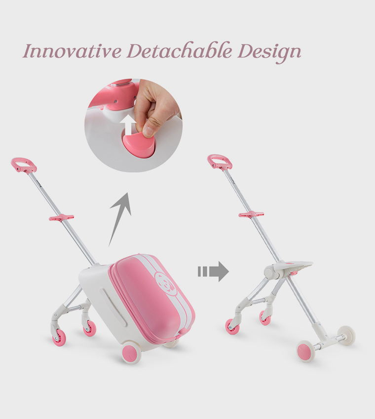 3-in-1 Ride-On Trolley Suitcase