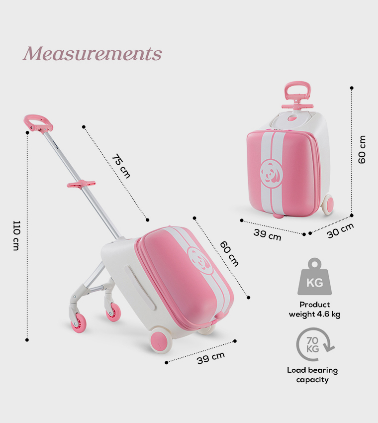 3-in-1 Ride-On Trolley Suitcase