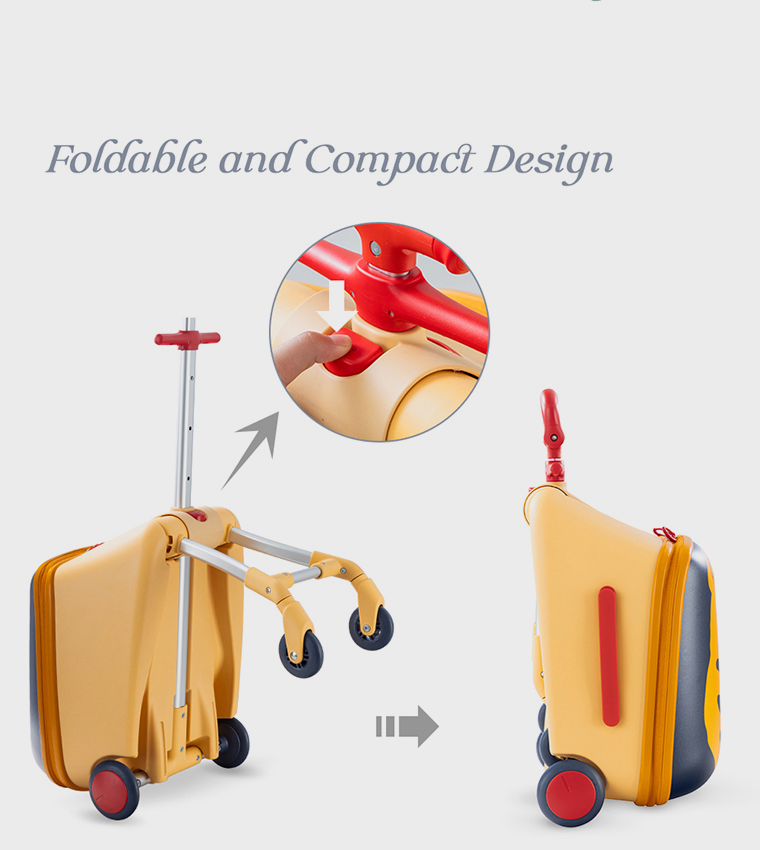 3-in-1 Ride-On Trolley Suitcase