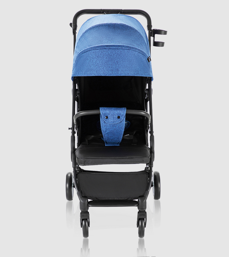 Teknum Travel Cabin Stroller with  Coffee Cup Holder - Blue