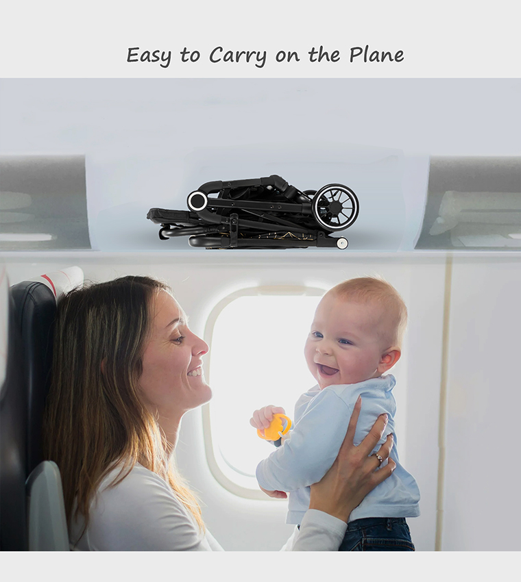 TEKNUM TravelZen Stroller with  Coffee Cup Holder - Black Gold