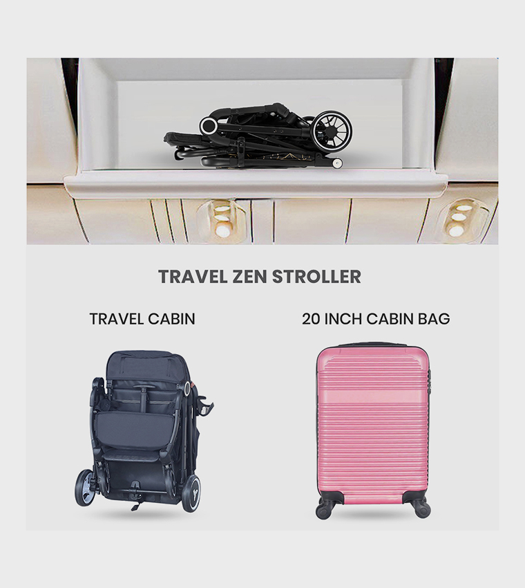 TEKNUM TravelZen Stroller with  Coffee Cup Holder - Black Gold