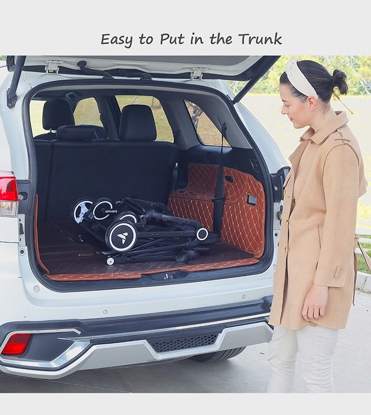 TEKNUM TravelZen Stroller with  Coffee Cup Holder - Black Gold