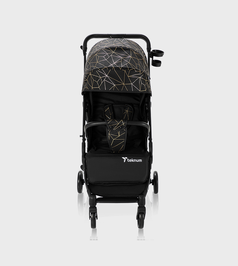 TEKNUM TravelZen Stroller with  Coffee Cup Holder - Black Gold