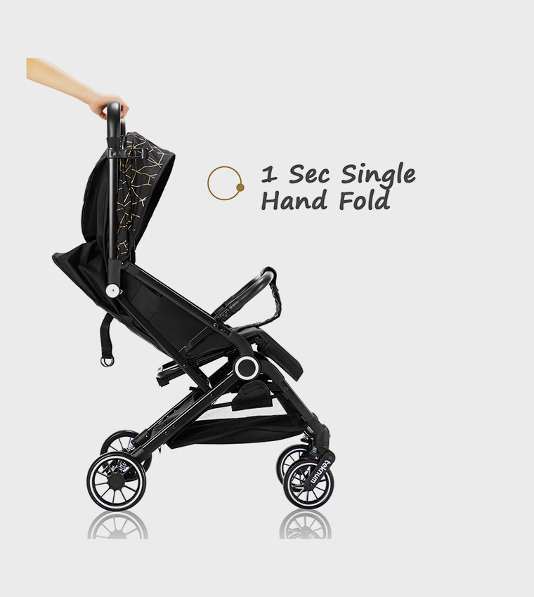 TEKNUM TravelZen Stroller with  Coffee Cup Holder - Black Gold