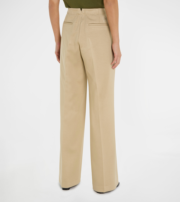 Solid Wide Leg Trousers