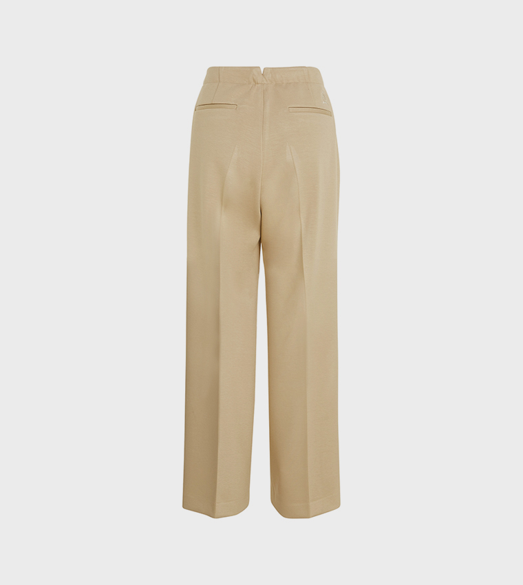 Solid Wide Leg Trousers