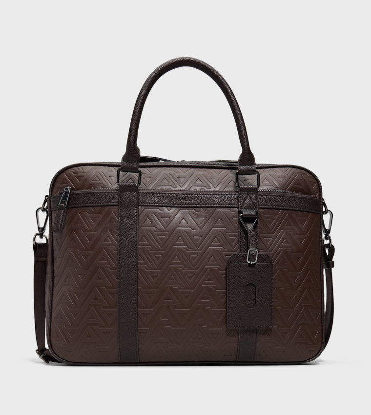 TOURNEUR Monogram Embossed Laptop Bag