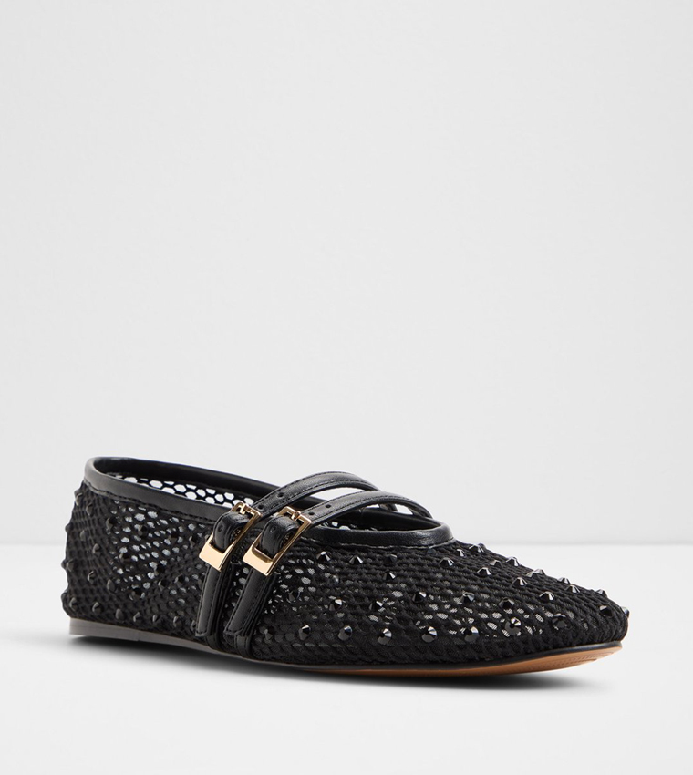 ULELIBAEN Embellished Double Strap Mary Jane Shoes