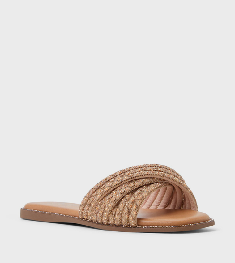 VERONNA Embellished Strappy Flat Sandals