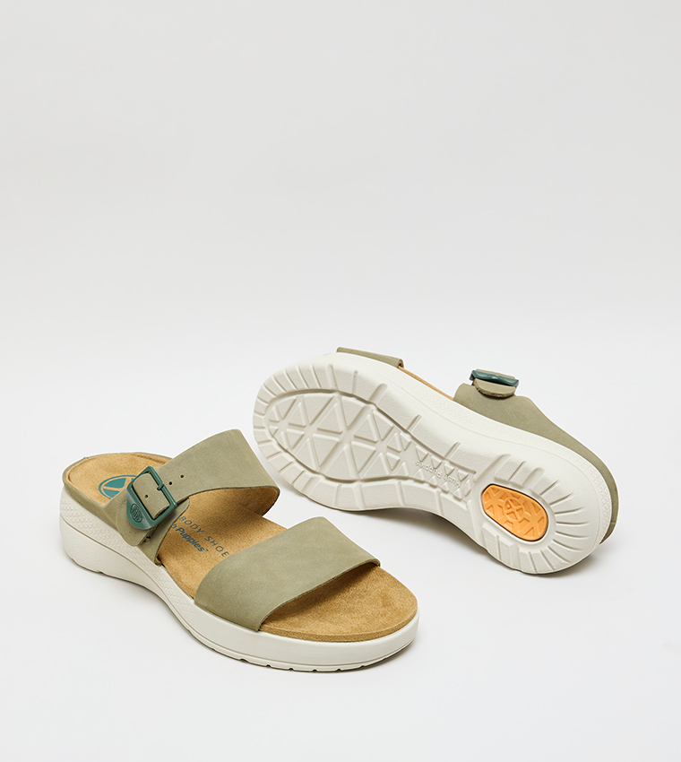 Buckle Detail Platform Sandals