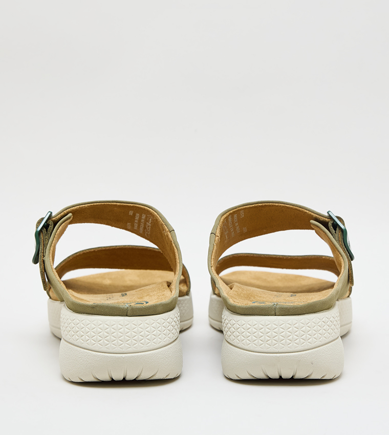 Buckle Detail Platform Sandals