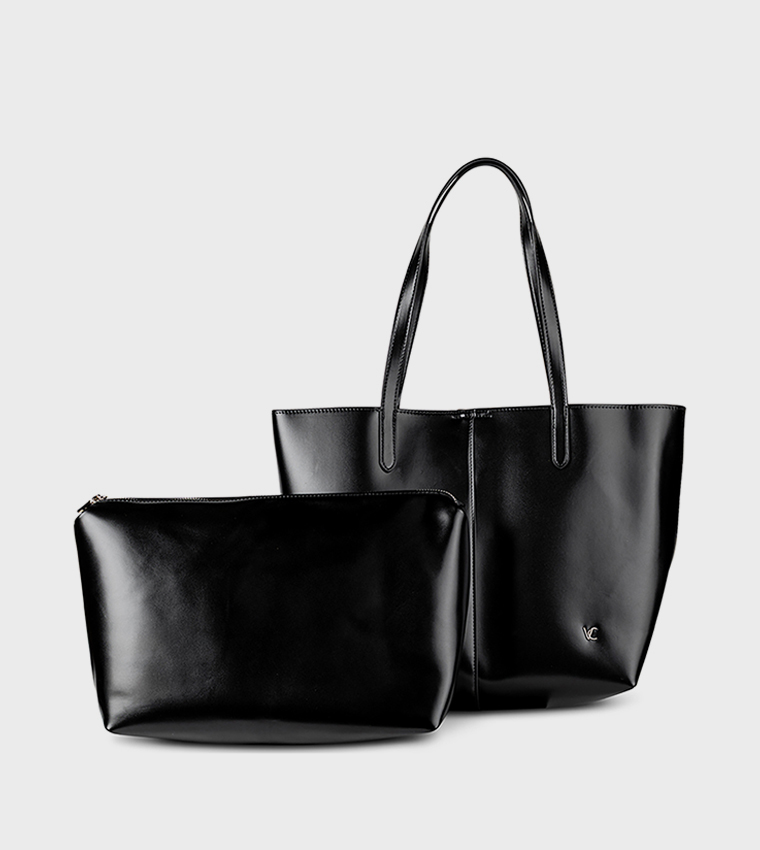VINCCI  Tote Bags - Black Tote Bags