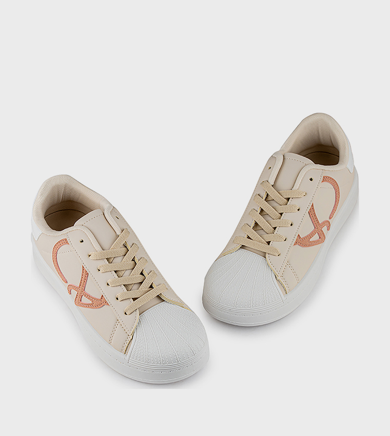 Patterned Low Top Sneakers