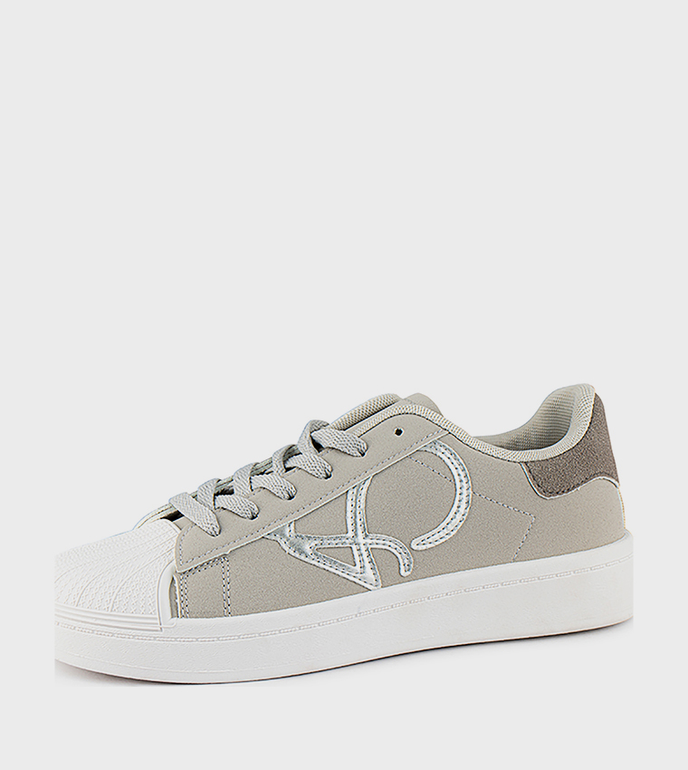Patterned Low Top Sneakers