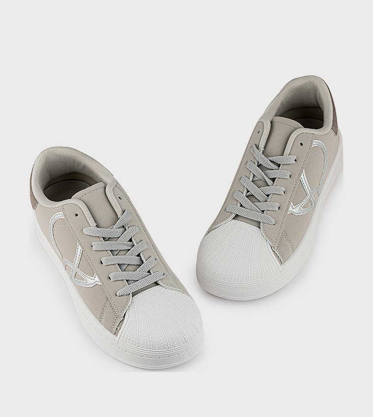 Patterned Low Top Sneakers