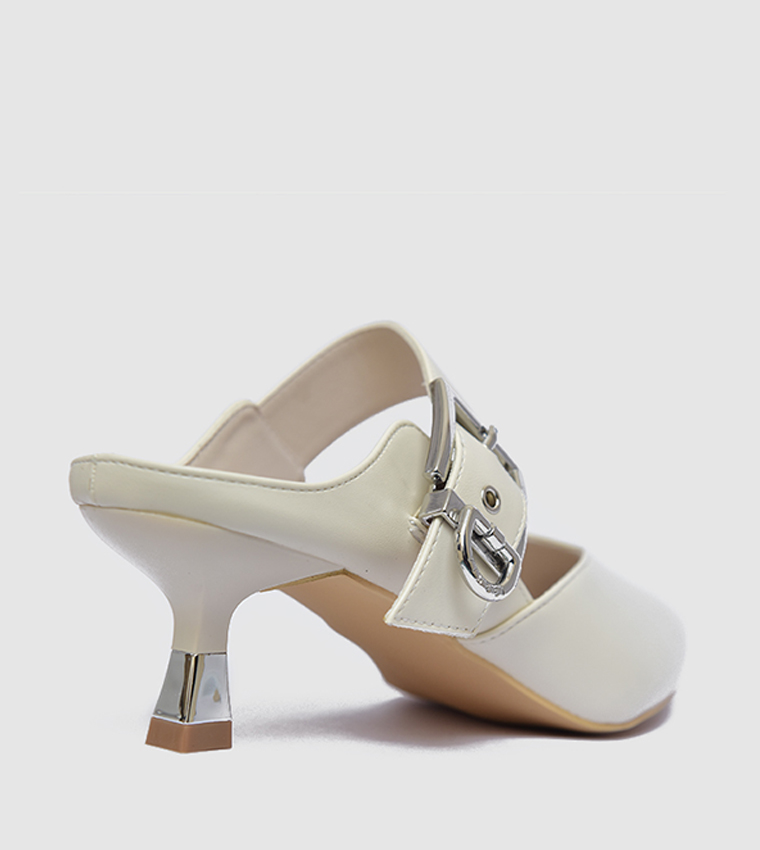 Solid Pointed Toe Mid Heel Pumps