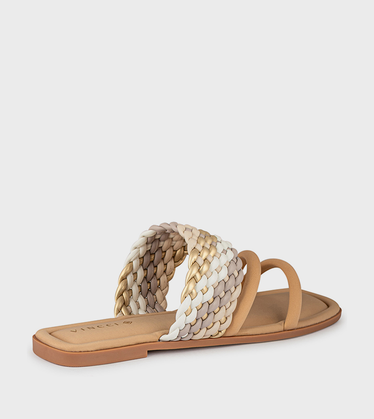 VINCCI  Flat Sandals - Brown Flat Sandals