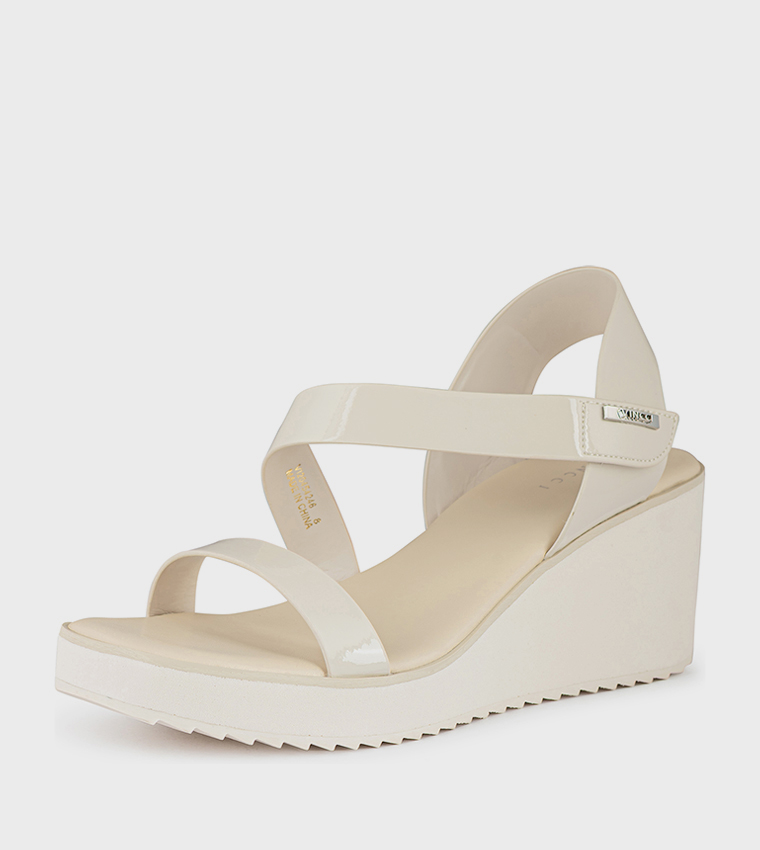 Solid Open Toe Wedge Sandals