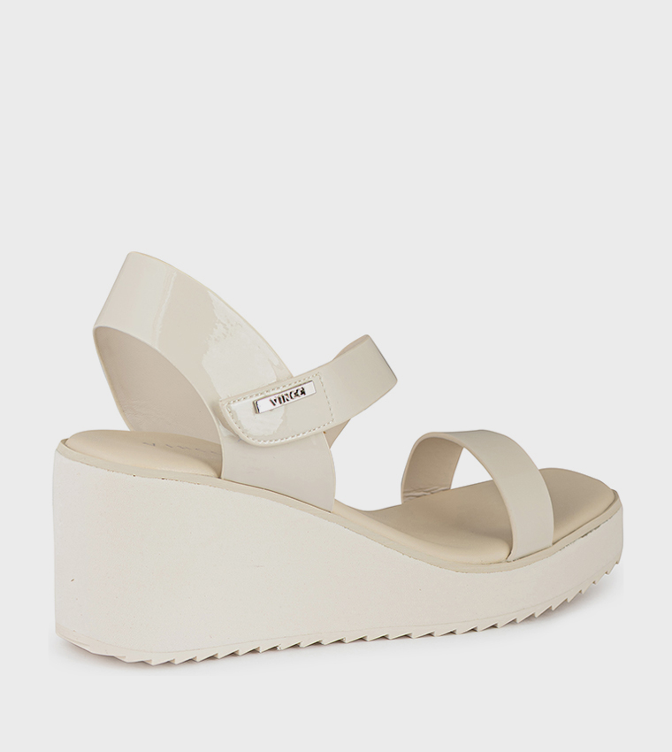 Solid Open Toe Wedge Sandals
