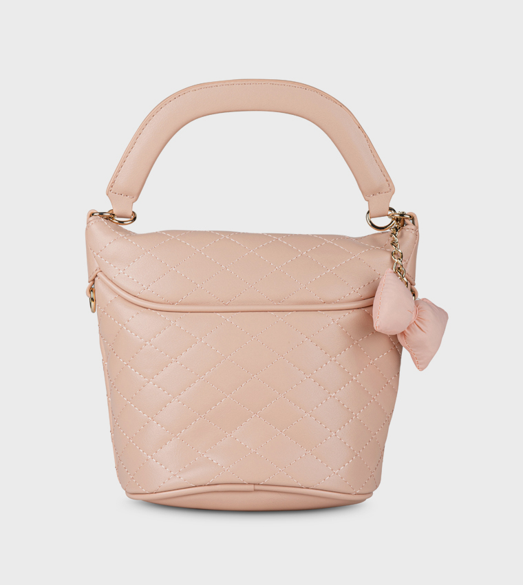 Quilted Flap Bucket Bag