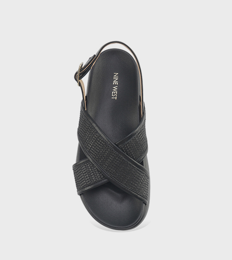 VITA Textured Slingback Platform Sandals