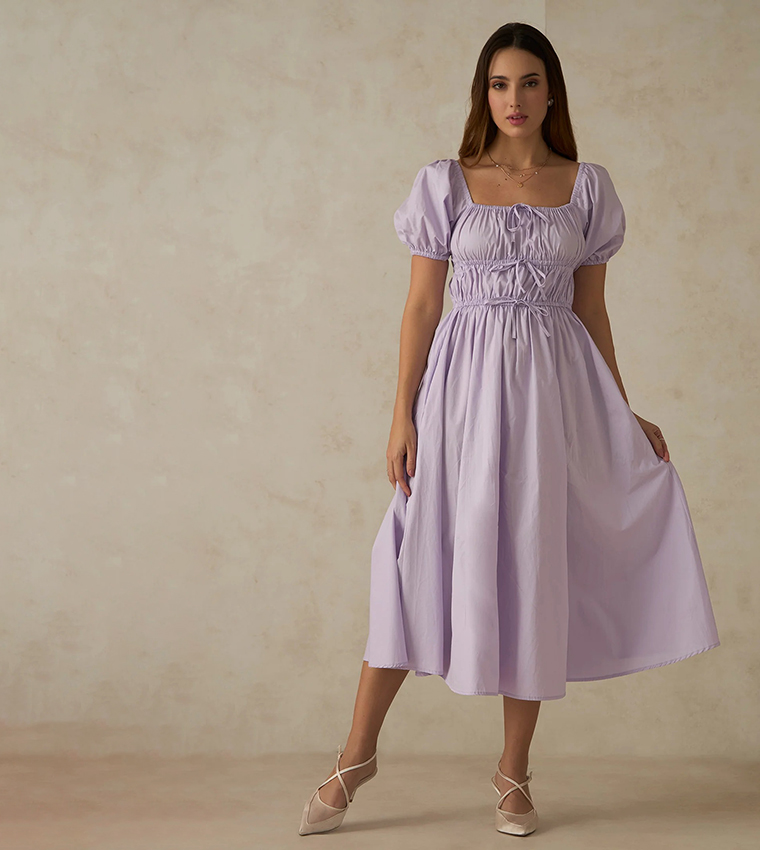 Zorelle Tie Detail Midi Dress