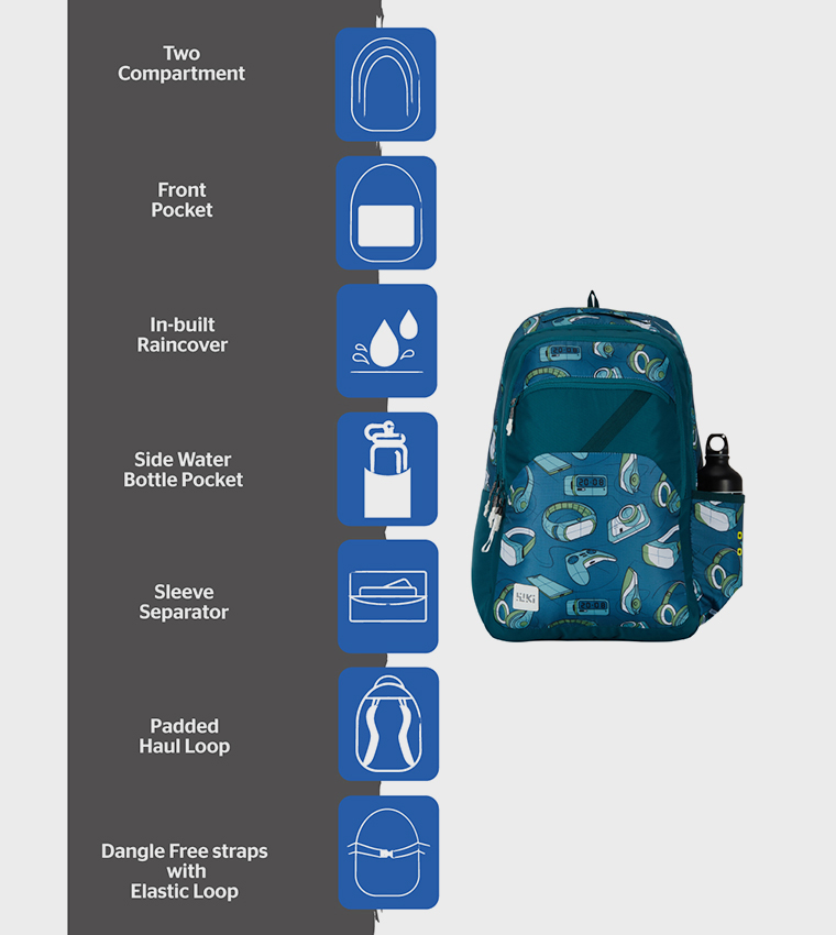 Printed Zip Around Backpack