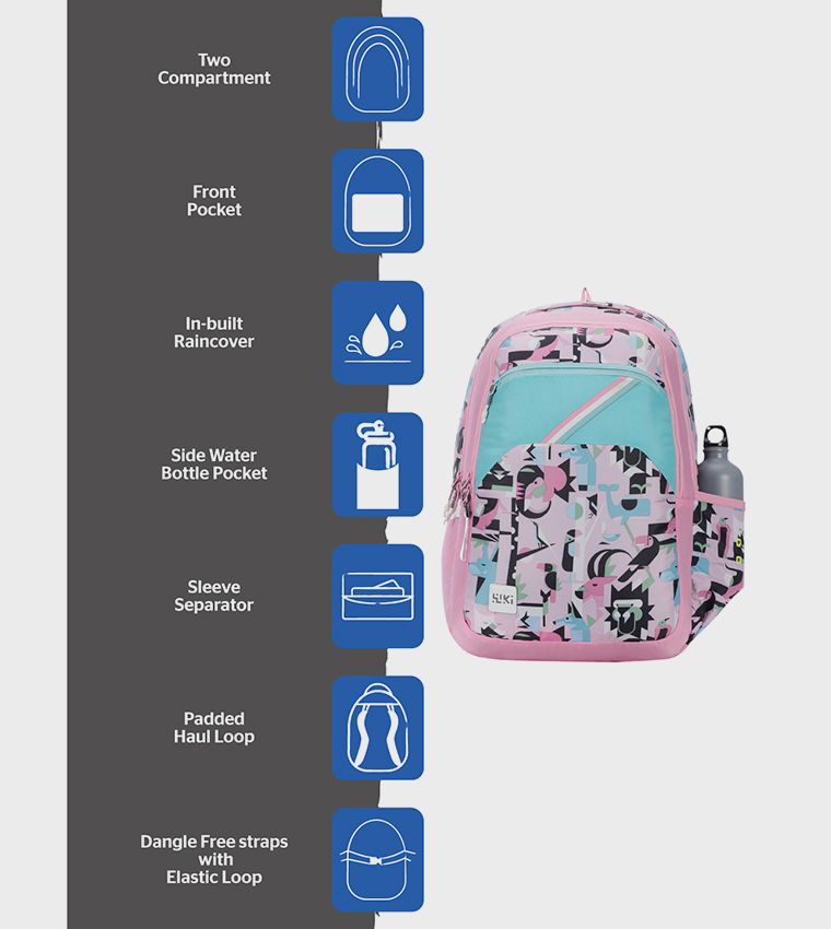 Printed Zip Around Backpack