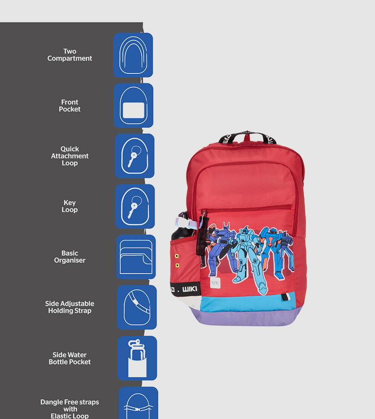 Printed Zip Around Backpack