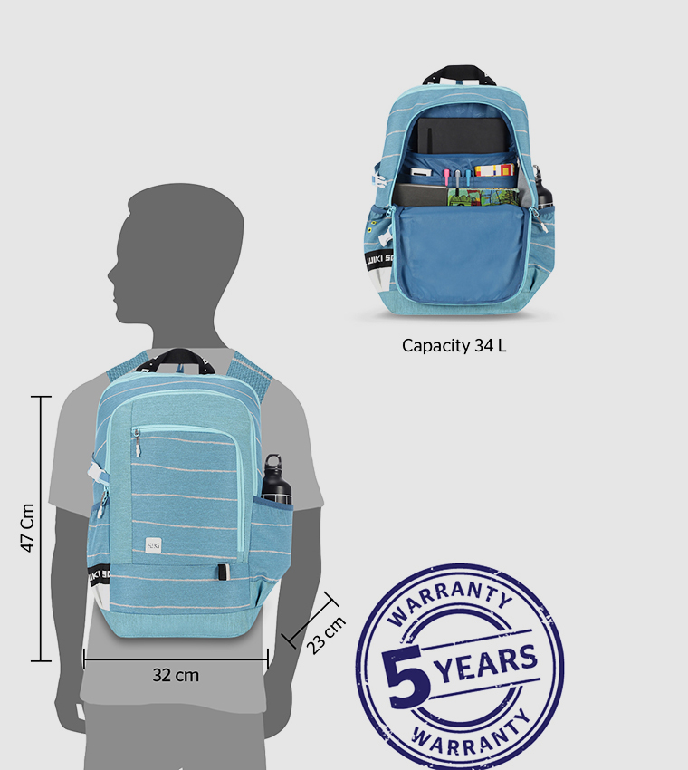 Striped Zip Around Backpack