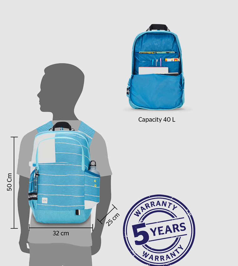 Striped Zip Around Backpack