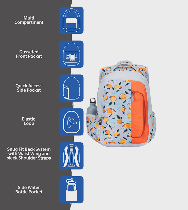 Printed Zip Around Backpack