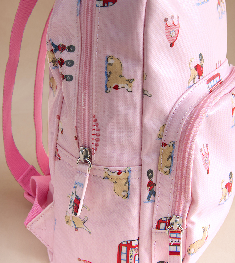 Printed Zippered Backpack