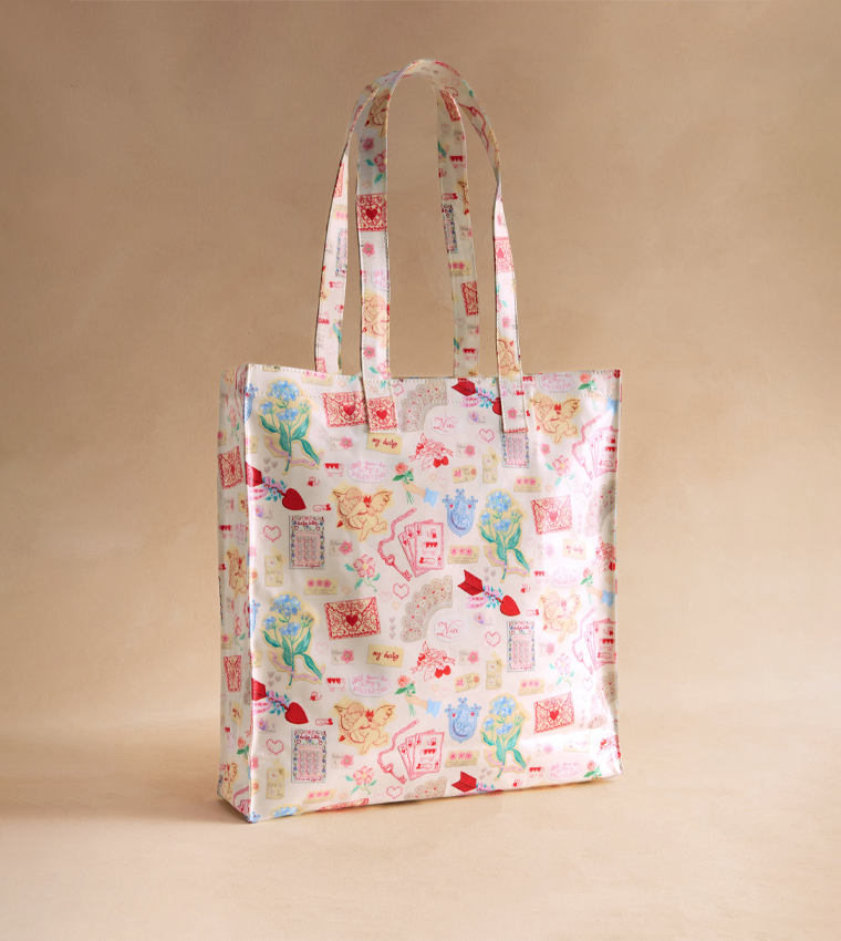 Printed Large Book Tote Bag