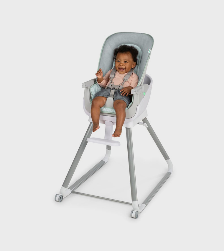 Beanstalk Baby to Big Kid 6-in-1 High Chair Converts from Soothing Infant Seat and Dining Booster Seat (Ray)