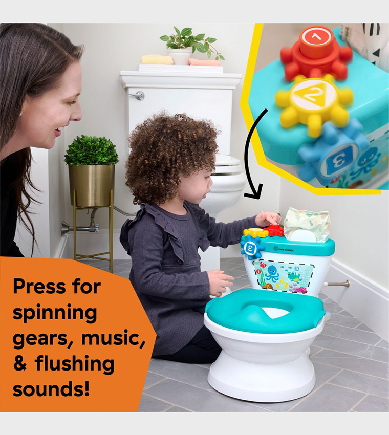 2-in-1 Potty Training System with Real Flushing Sounds (18-60 Months)