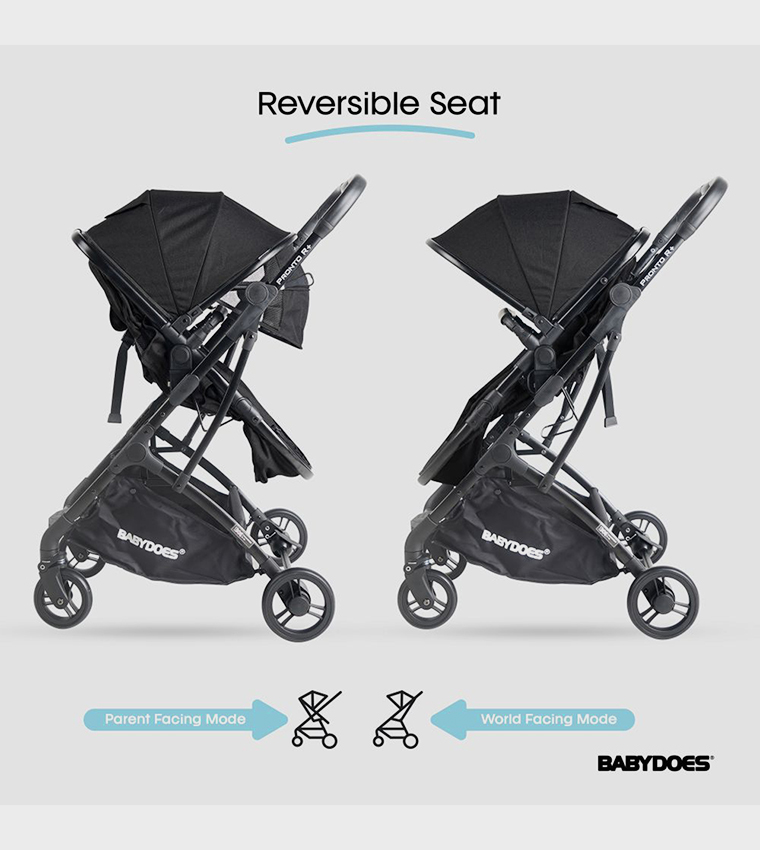 PRONTO R+ 2-in-1 Reversible Cot Stroller with 5-Point Harness
