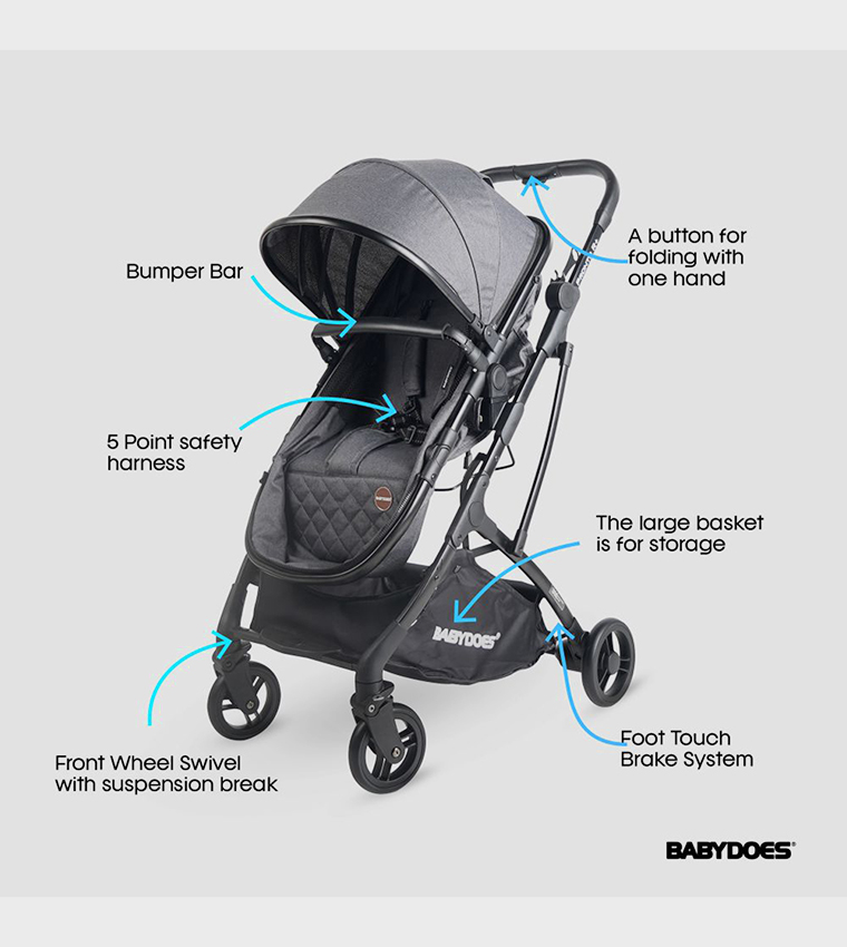 PRONTO R+ 2-in-1 Reversible Cot Stroller with 5-Point Harness