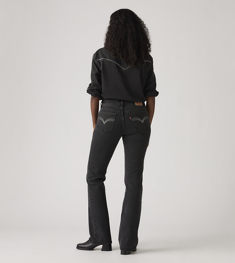 Washed Super Low Bootcut Jeans